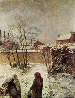 Поль Гоген Сад зимой, на улице Карсель-1883
